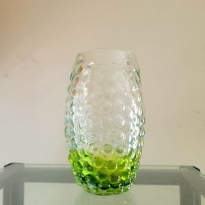 Glass hobnail vase